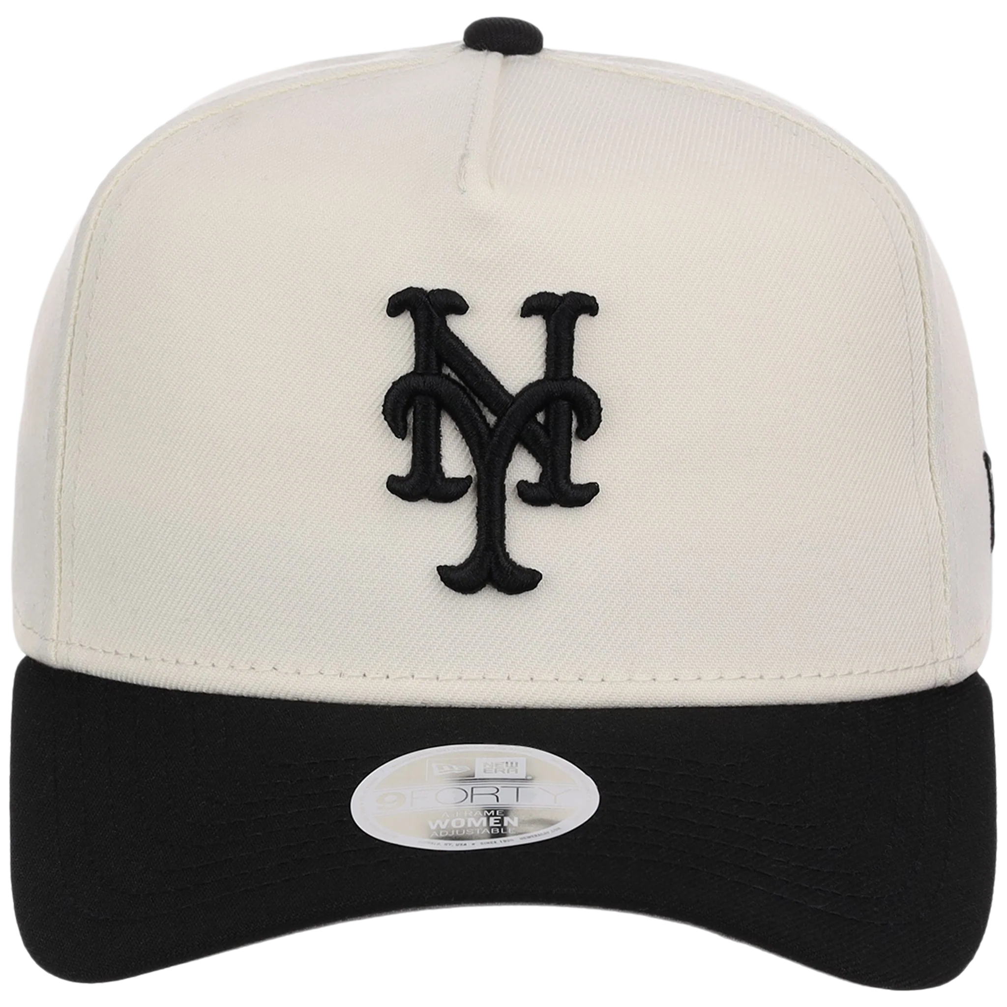 New York Mets Women's New Era 9FORTY Chrome x Black A-Frame - Image 5