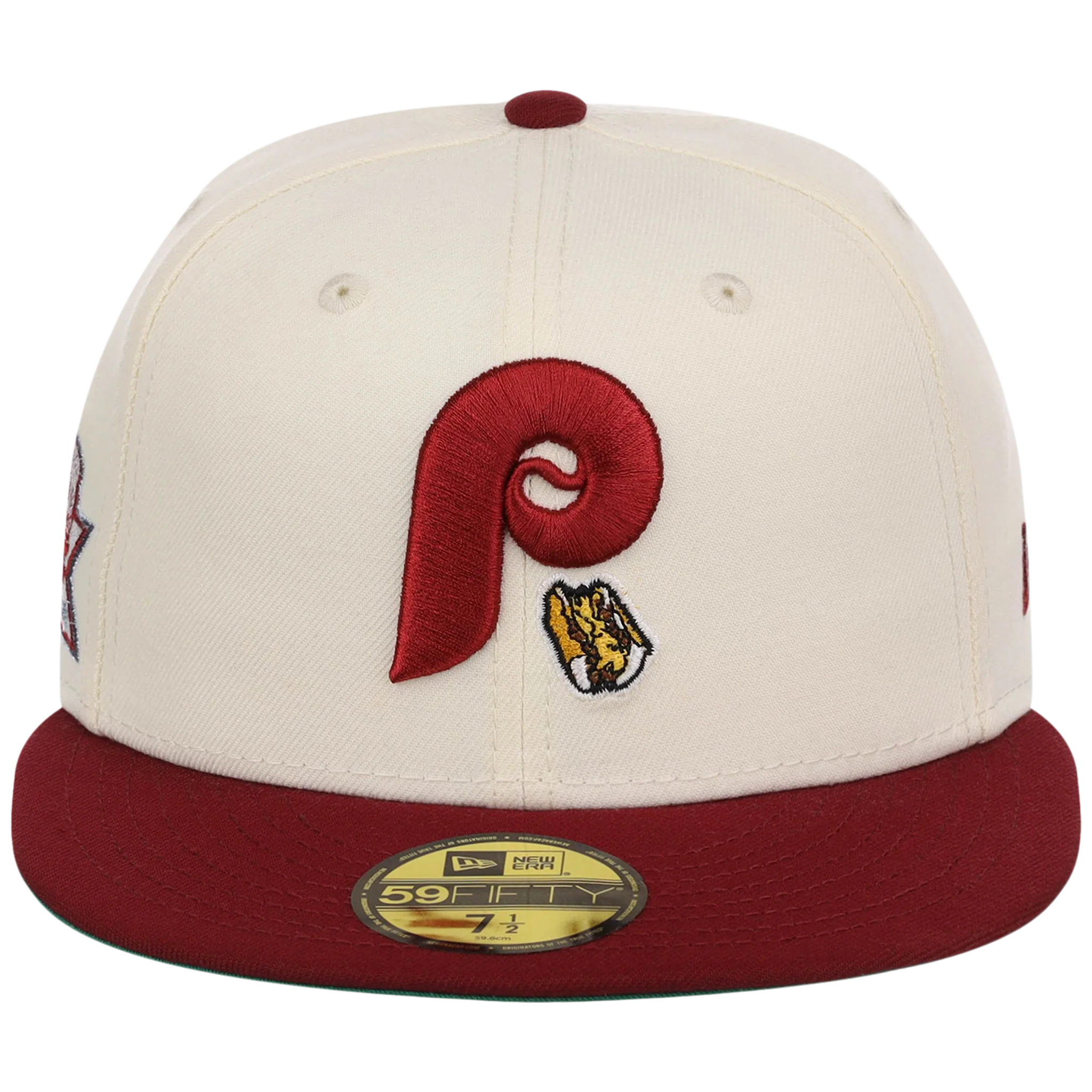 Philadelphia Phillies Philly Crown the City - Hoagie New Era 59FIFTY (Chrome/Maroon) - Image 5