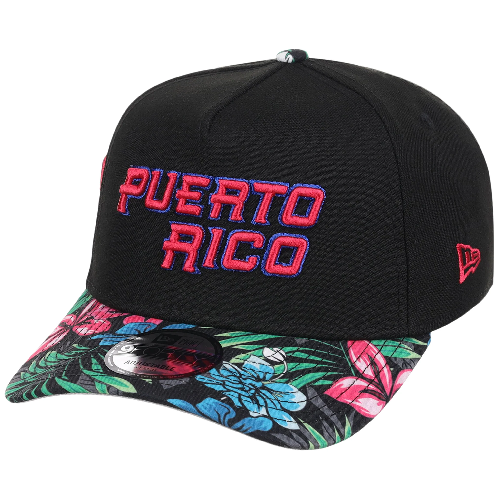 Puerto Rico Crown the Country New Era 9FORTY (Black/Floral) - Image 4