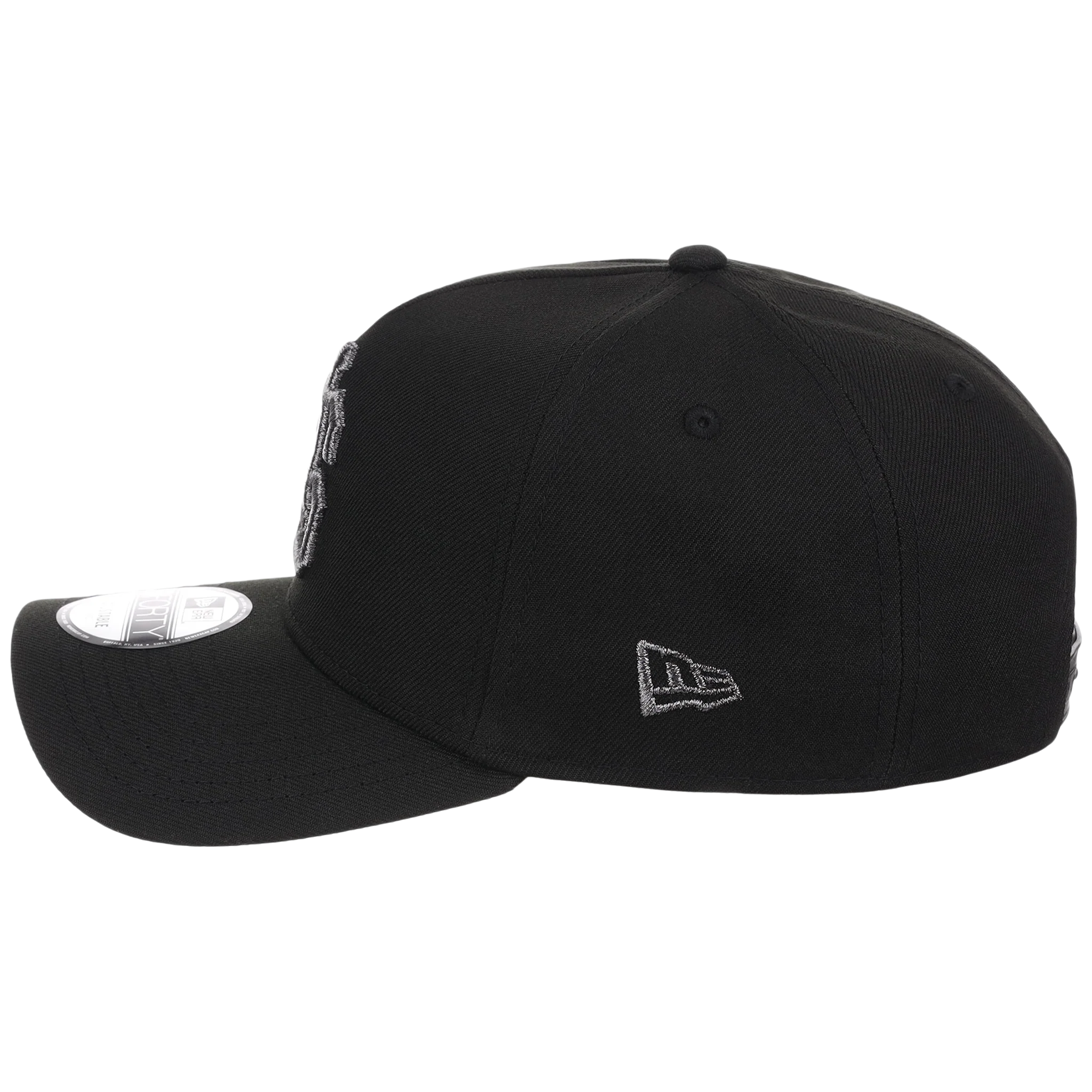 San Francisco Giants MLB Flipmode 2.0 Liquid Titanium New Era 9FORTY A-Frame (Black/Black/Gray) - Image 6