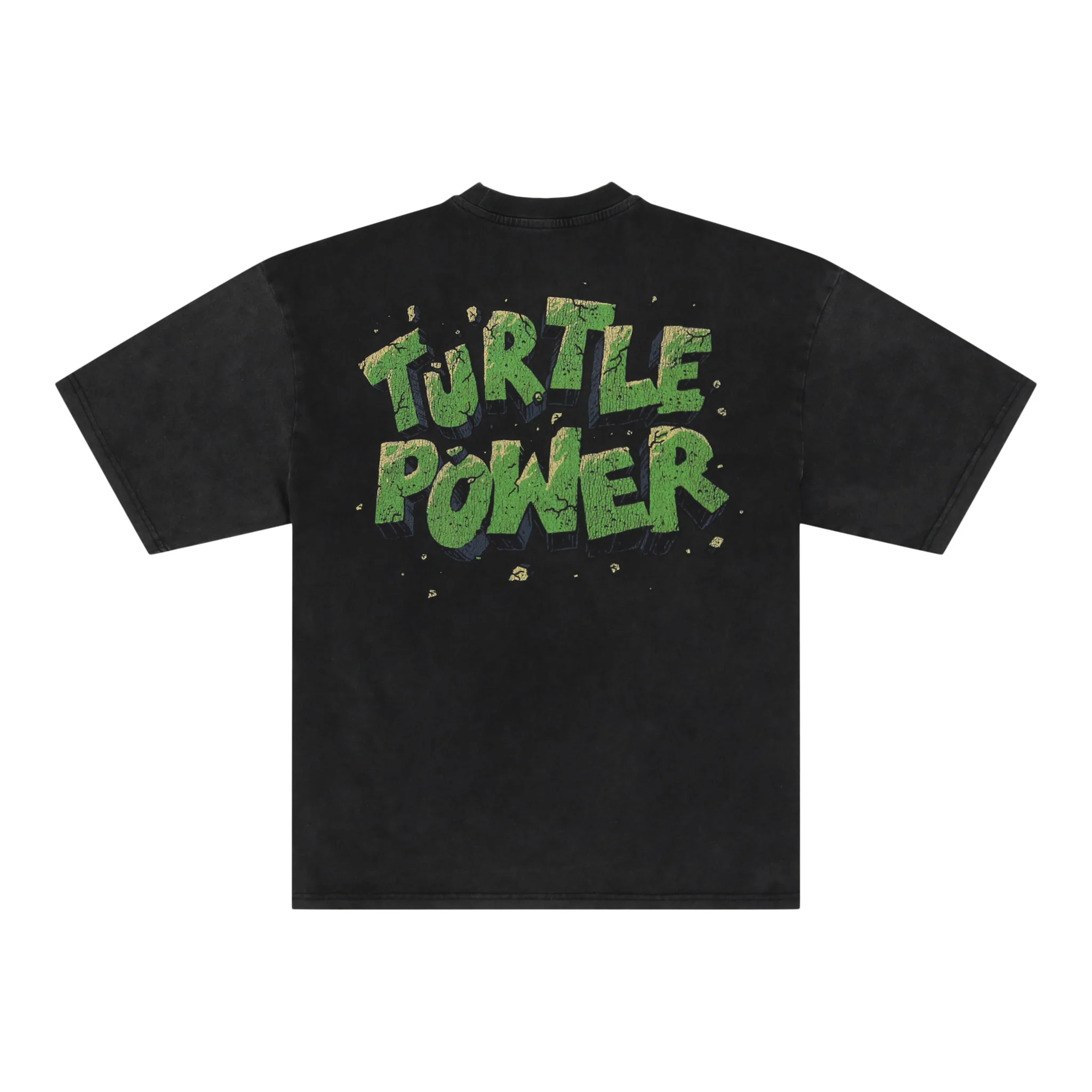 SATURDAY MORNING CARTOONS: TEENAGE MUTANT NINJA TURTLES - Turtles Black Graphic T-Shirt - Image 2