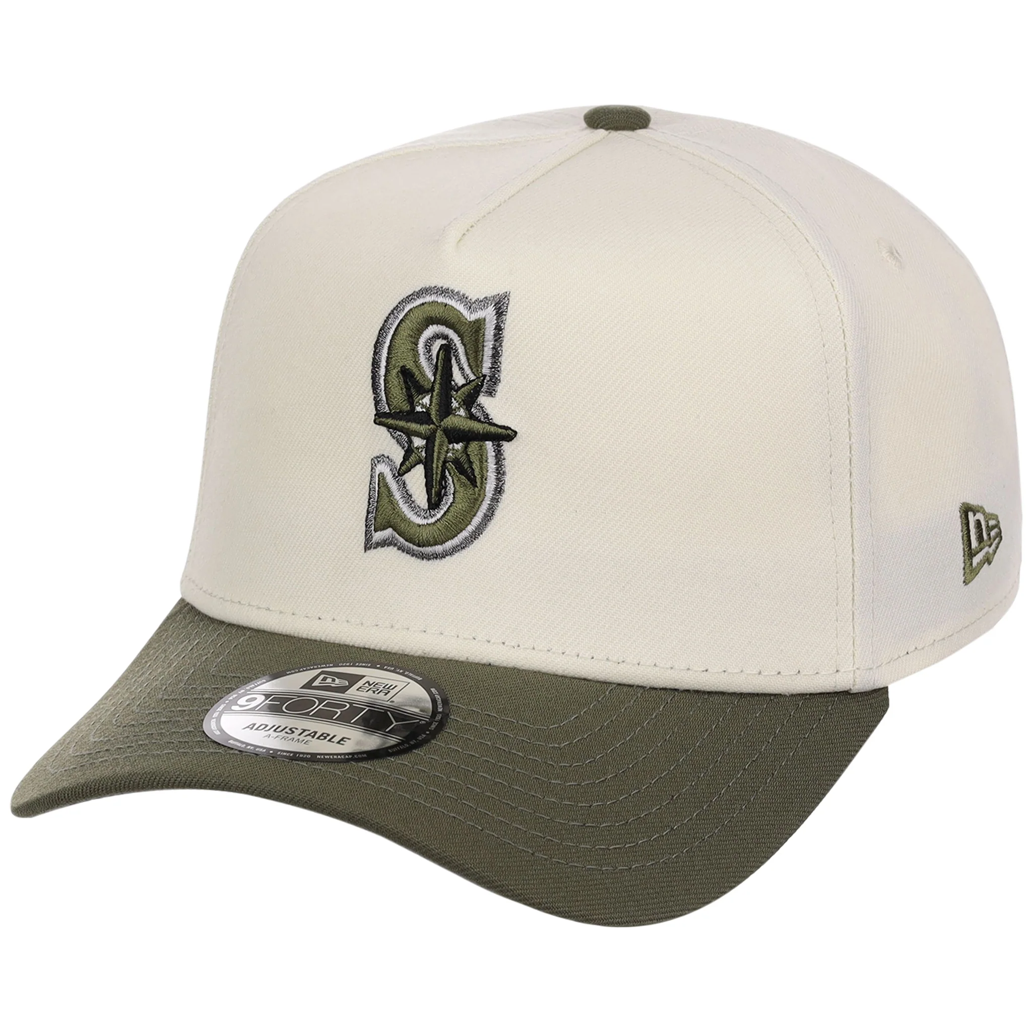 Seattle Mariners MLB Chrome Olive New Era 9FORTY - Image 4