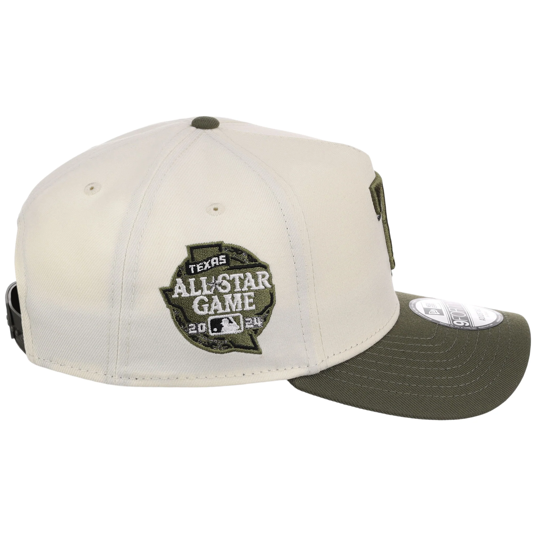 Texas Rangers MLB Chrome Olive New Era 9FORTY - Image 3