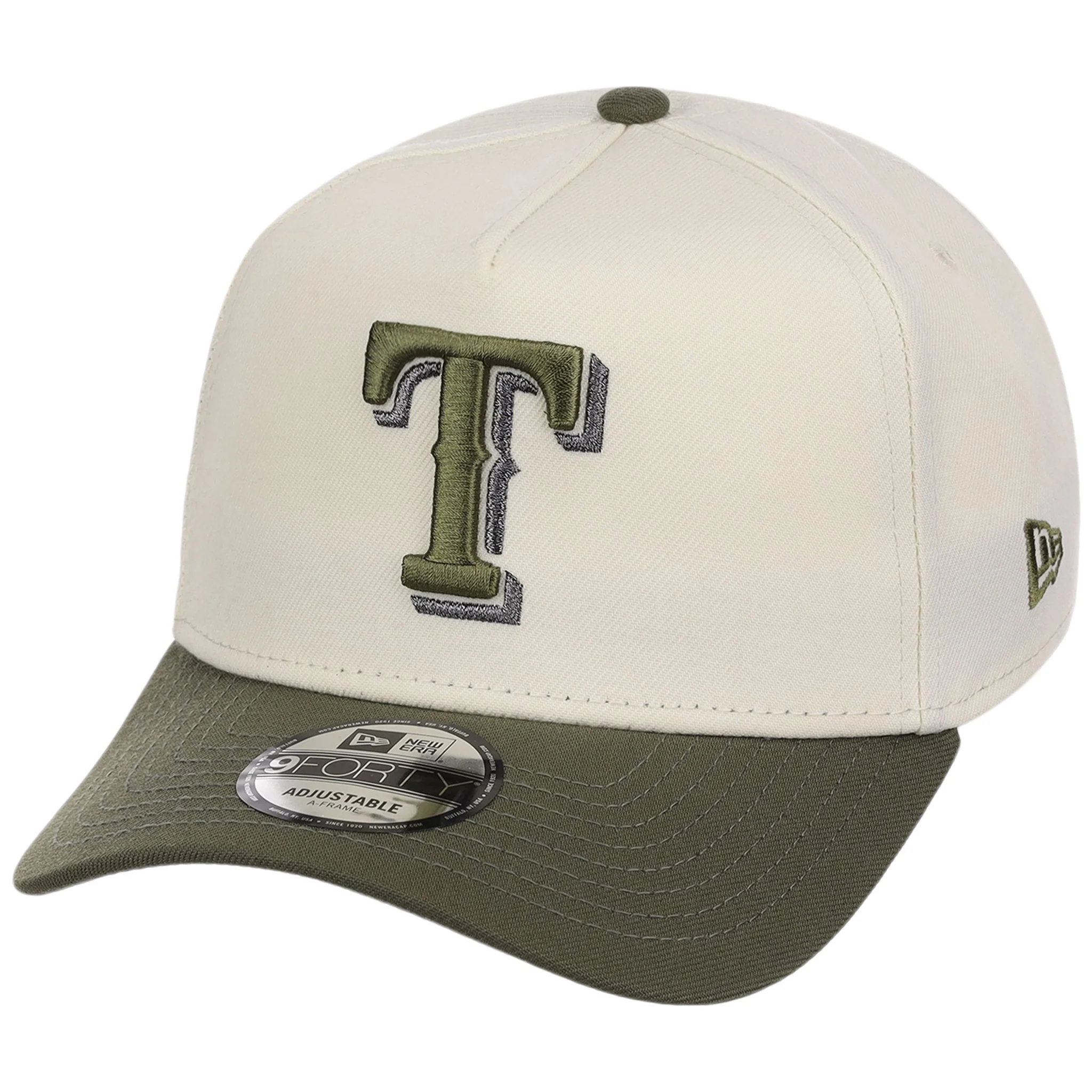 Texas Rangers MLB Chrome Olive New Era 9FORTY - Image 4