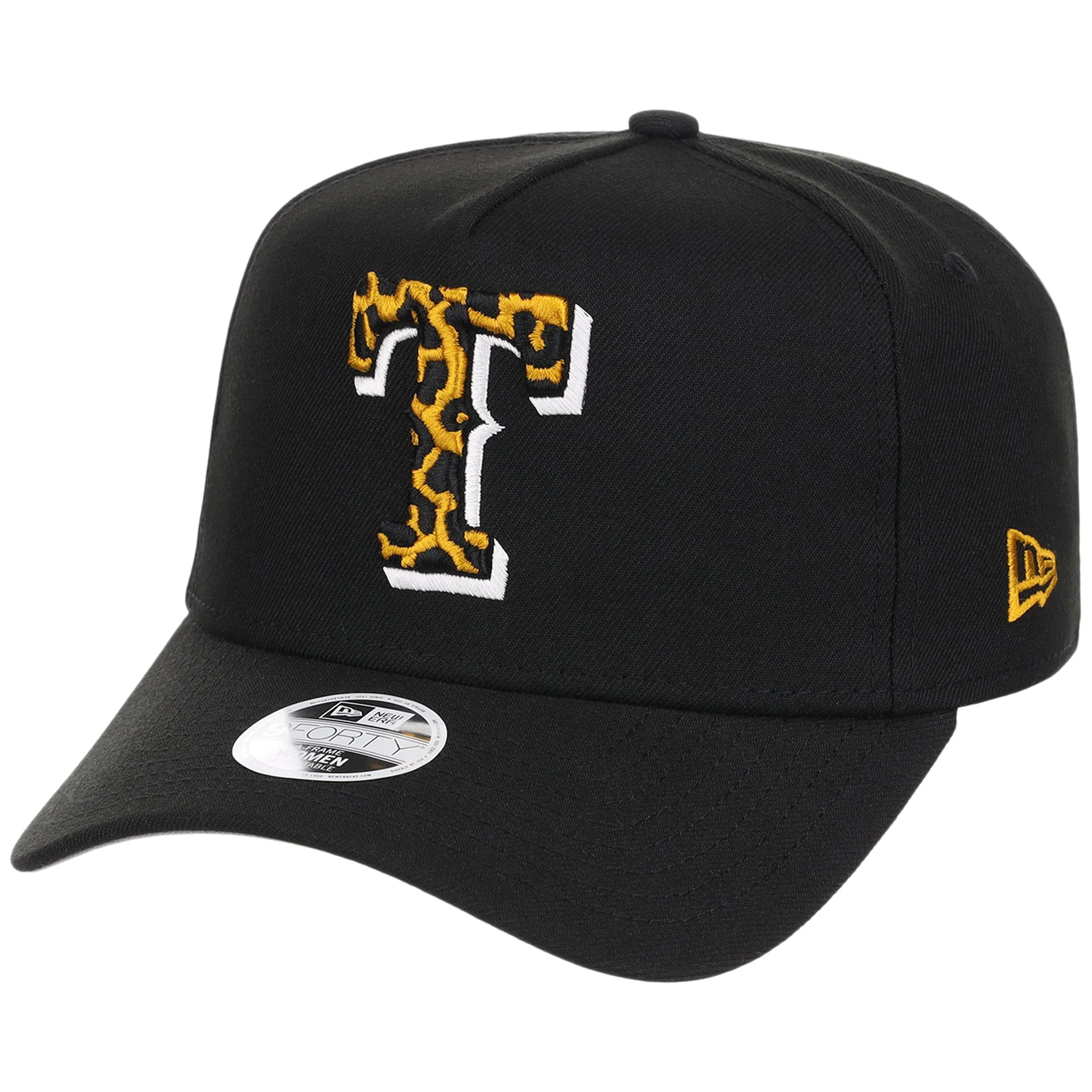 Texas Rangers Women's New Era 9FORTY Black x Cheetah A-Frame - Image 4