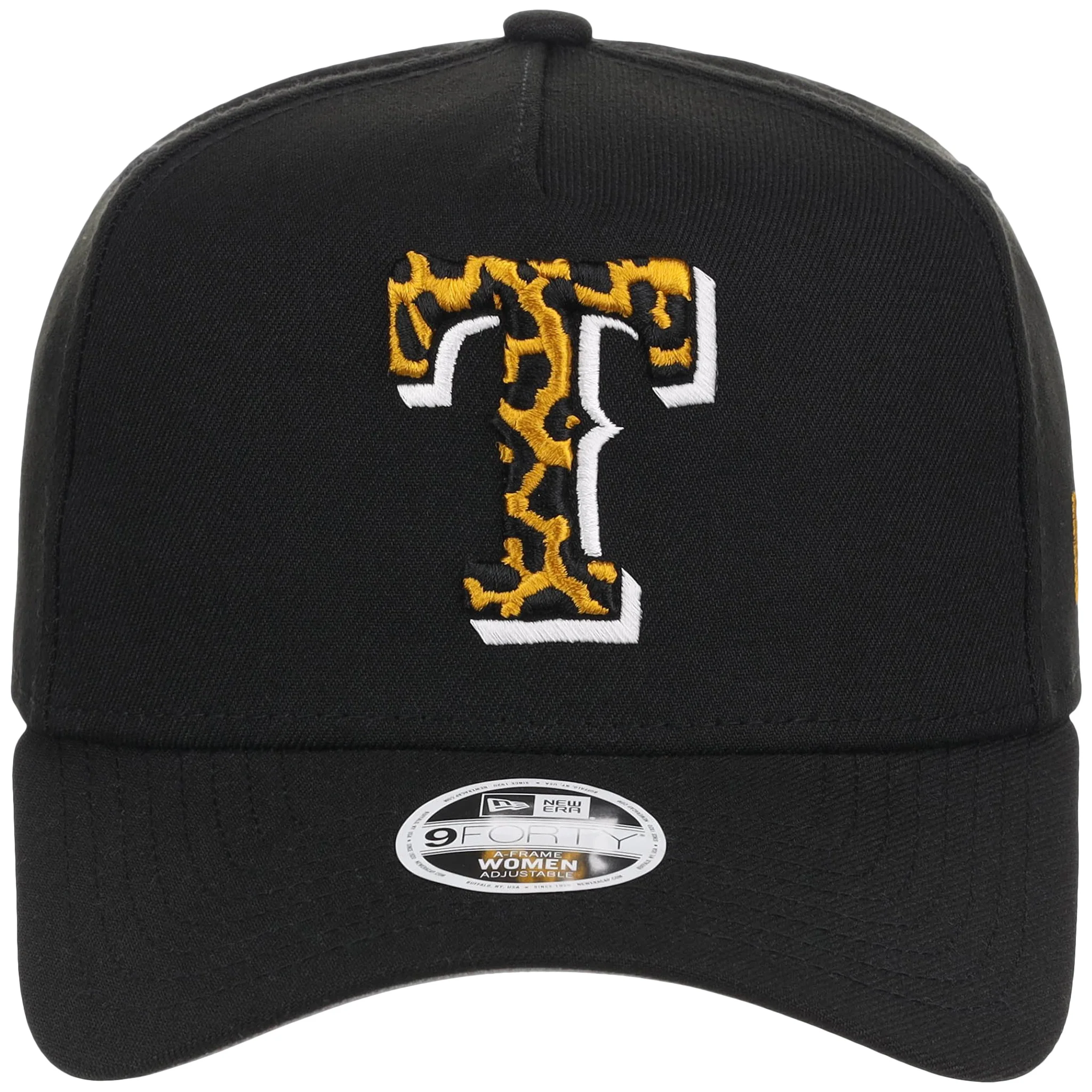 Texas Rangers Women's New Era 9FORTY Black x Cheetah A-Frame - Image 5