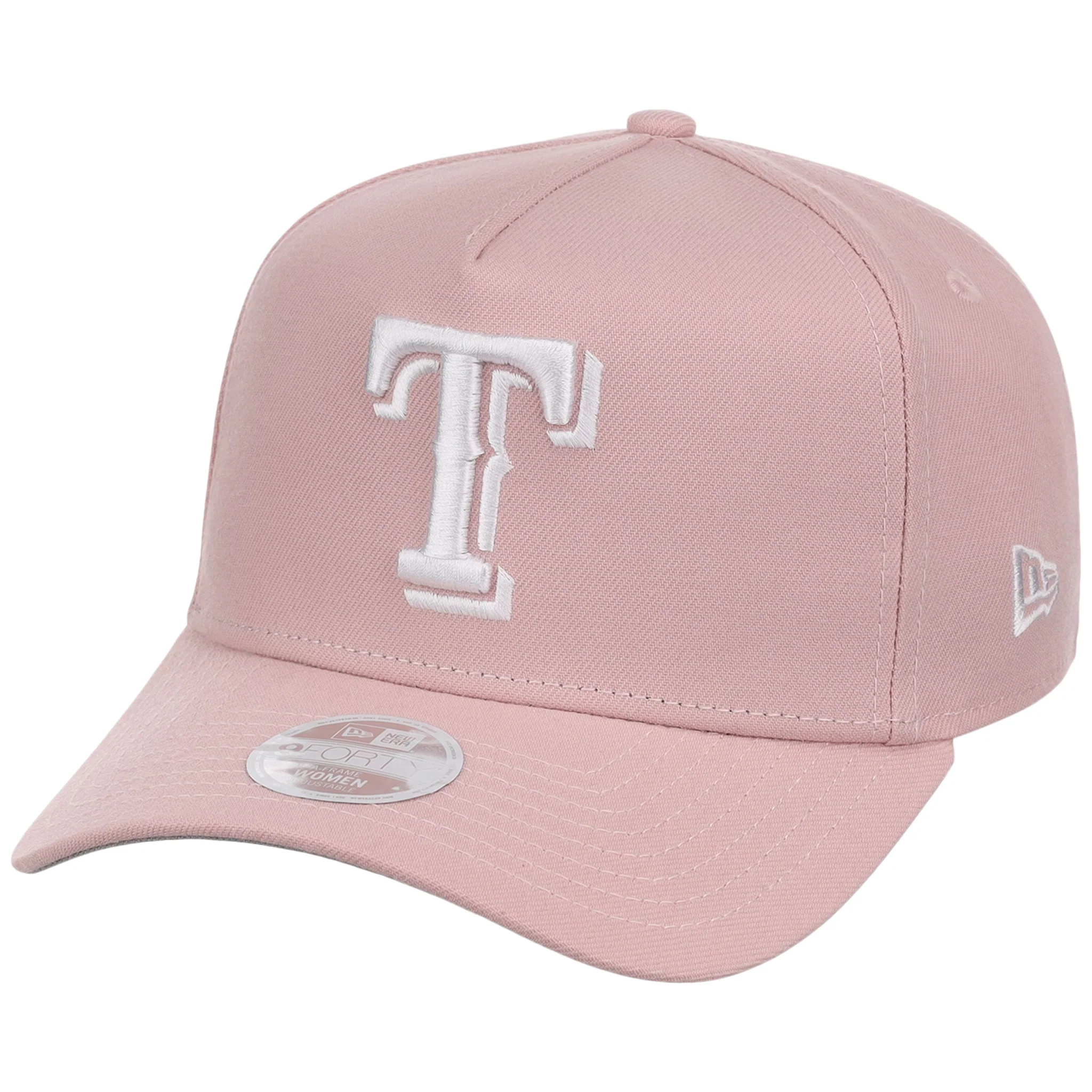 Texas Rangers Women's New Era 9FORTY Pink A-Frame - Image 4