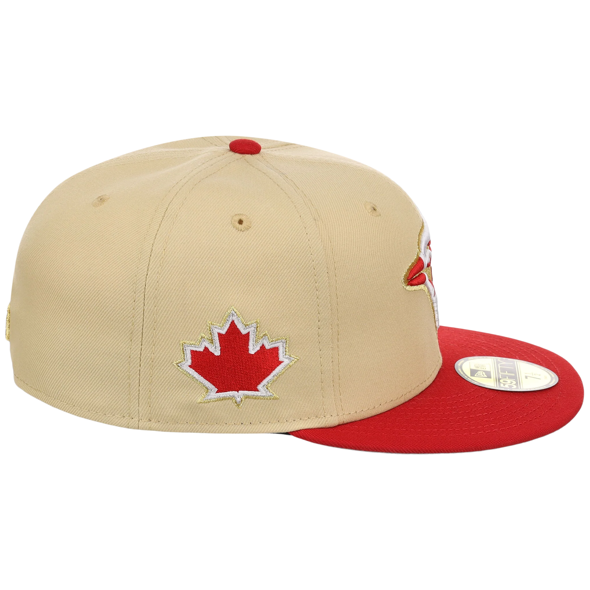 Toronto Blue Jays Toronto Crown the City - Flag Fill New Era 9FORTY (Gold/Red) - Image 3