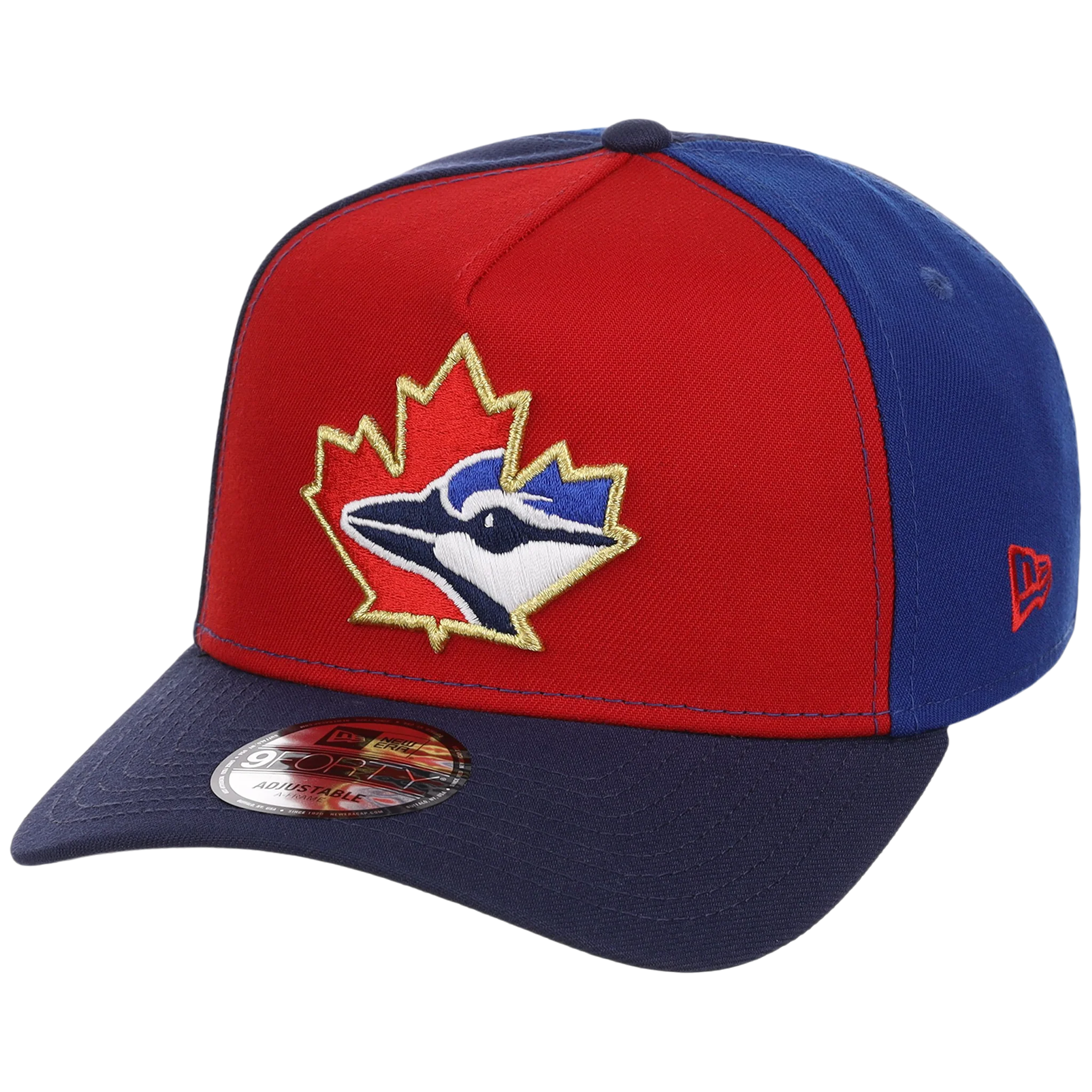 Toronto Blue Jays Toronto Crown the City - Pinwheel New Era 9FORTY (Multi/Navy) - Image 4