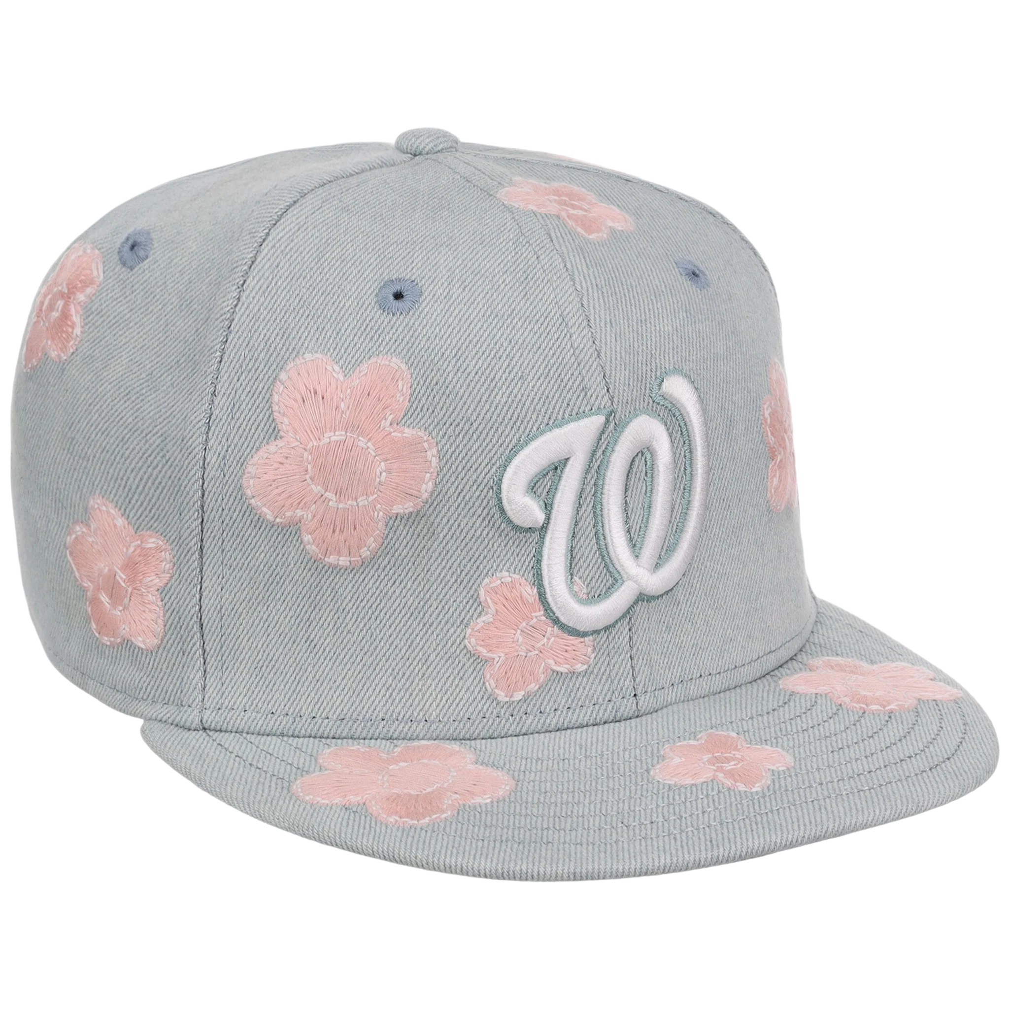 Washington Nationals MLB Denim Flower New Era 59FIFTY